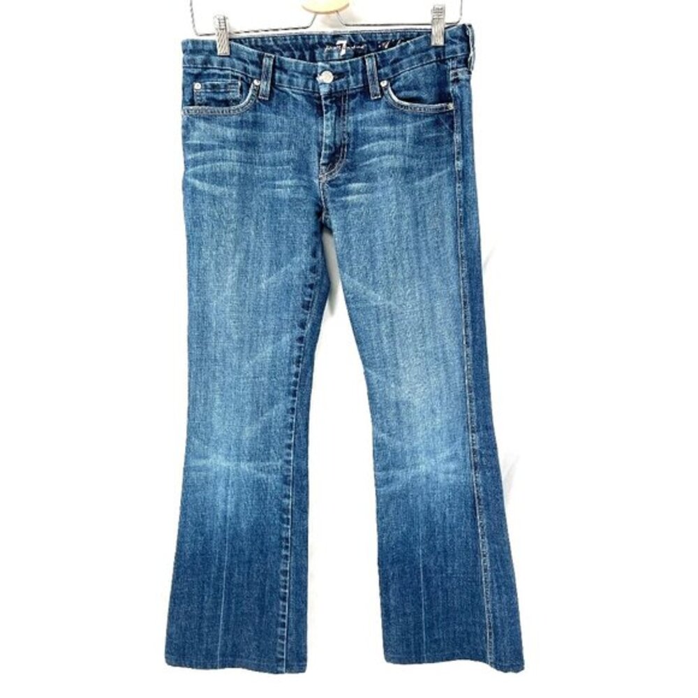 7‎ For All Mankind 7FAMK A pocket flare leg dark wash classic jeans mid rise 29